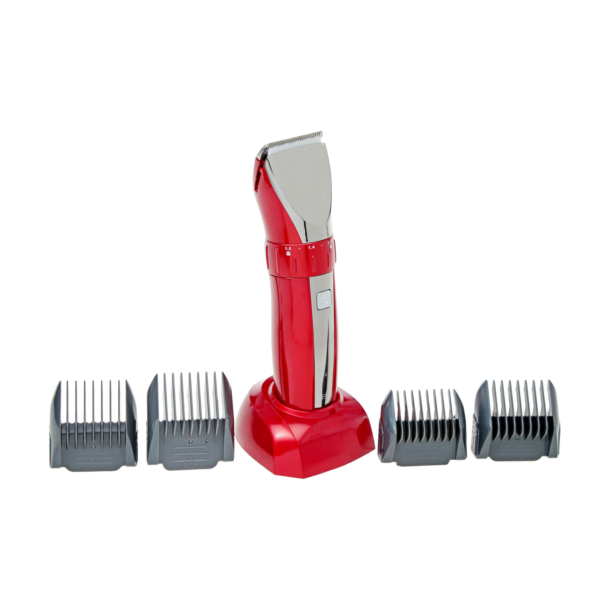 Машинка для стрижки Original Best Buy CEOX Cordless Clippers 4 насадки, червона (7690007)